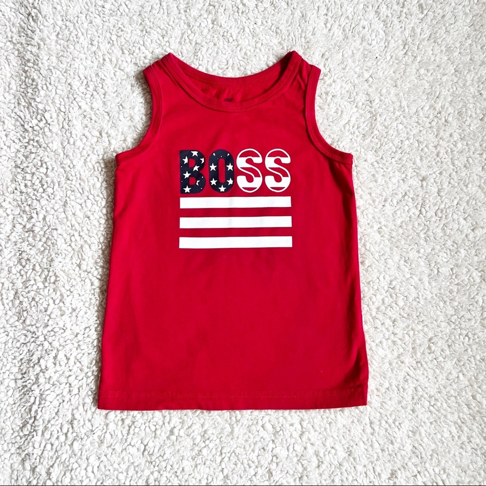 Toddler Red White & Blue Tank Top